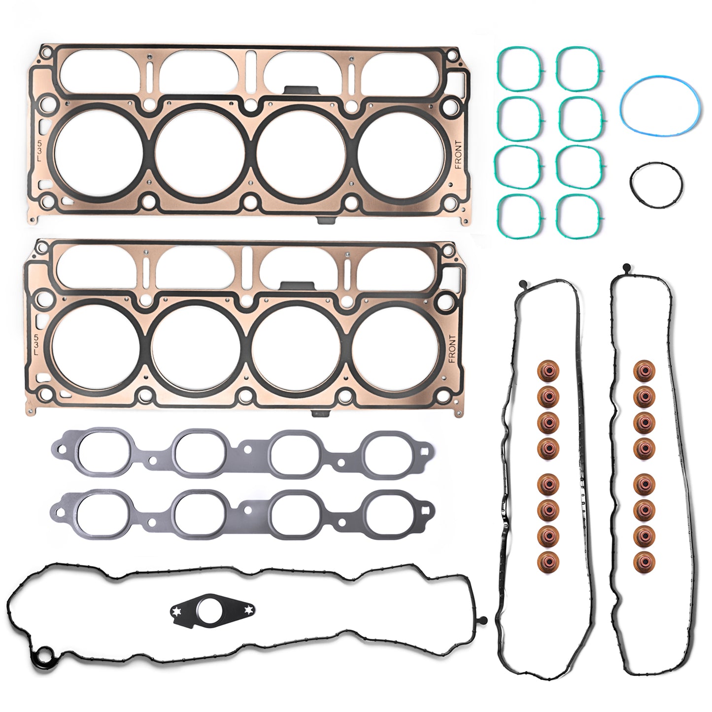 Cylinder Head Gasket Set Compatible with 2014-2020 Chevrolet Silverado 1500 Suburban Tahoe GMC Sierra 1500 Limited Yukon Yukon XL 5.3L V8 OHV Naturally Aspirated L83 HS54996 HS26744PT