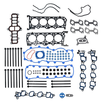GOCPB Cylinder Head Gasket Set with Head Bolts HS9790PT-15 ES72798 Compatible with Ford Expedition F250 F350 Super Duty 00-04 E350 Super Duty F150 00-03 E150 E250 Econoline 00-02 5.4L V8