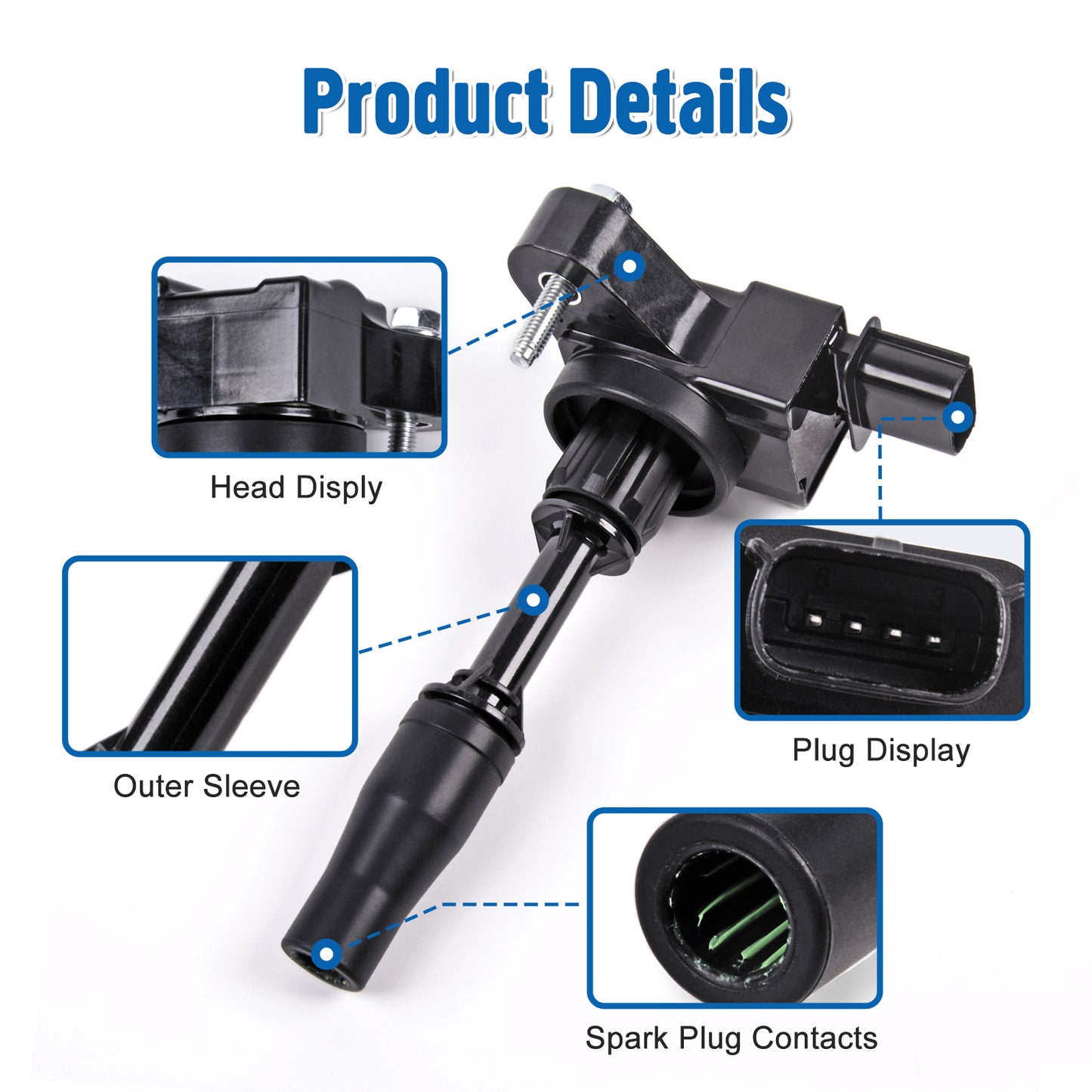 Ignition Coil Packs UF680 Set of 4 Fit for Chevy Malibu Impala Camaro Colorado Limited GMC Terrain Acadia Canyon Buick Regal Envision Cadillac ATS 2.0L 2.5L L4 Replaces 12654078 12652405 GN10682