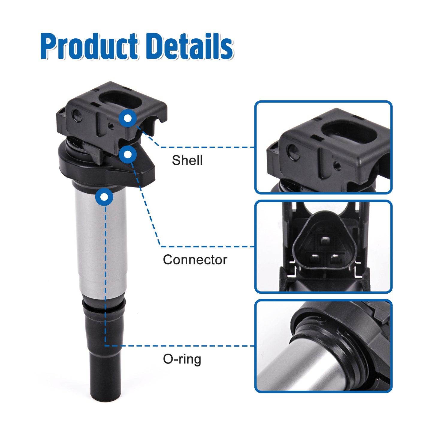 UF598 Ignition Coil Packs Set of 4 Compatible with Mini Cooper 2007-2013 Cooper Countryman 2011-2016 Cooper Paceman 2013-2016 L4 1.6L Replacement for 12137575010 UF-598 C1692
