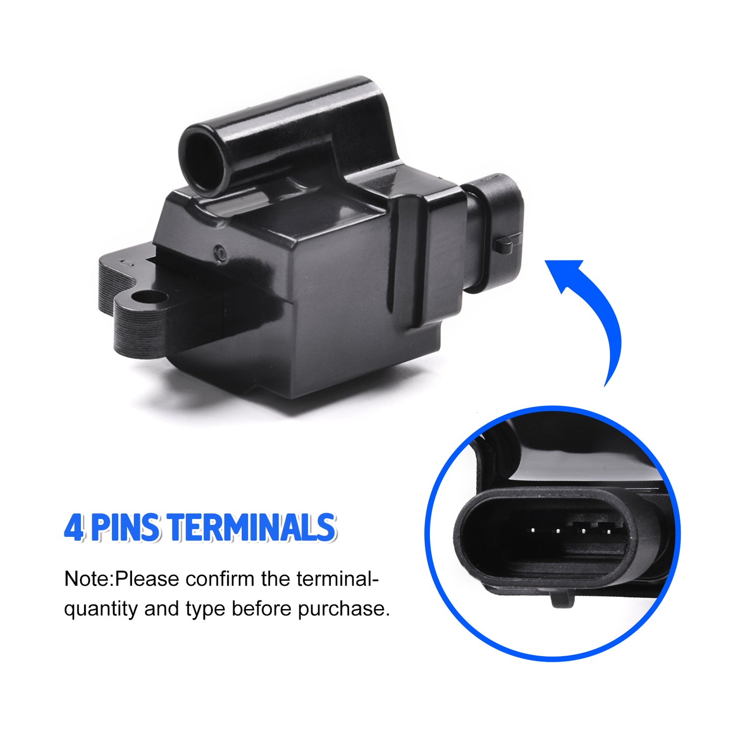 GOCPB Set of 8 Ignition Coils Pack Compatible with 2000 2001 2002 2003 2004 2005 2006 Cadillac Escalade Chevrolet Avalanche Silverado Suburban Tahoe GMC Savanna Sierra Yukon 4.8L 5.3L 6.0L V8 UF271