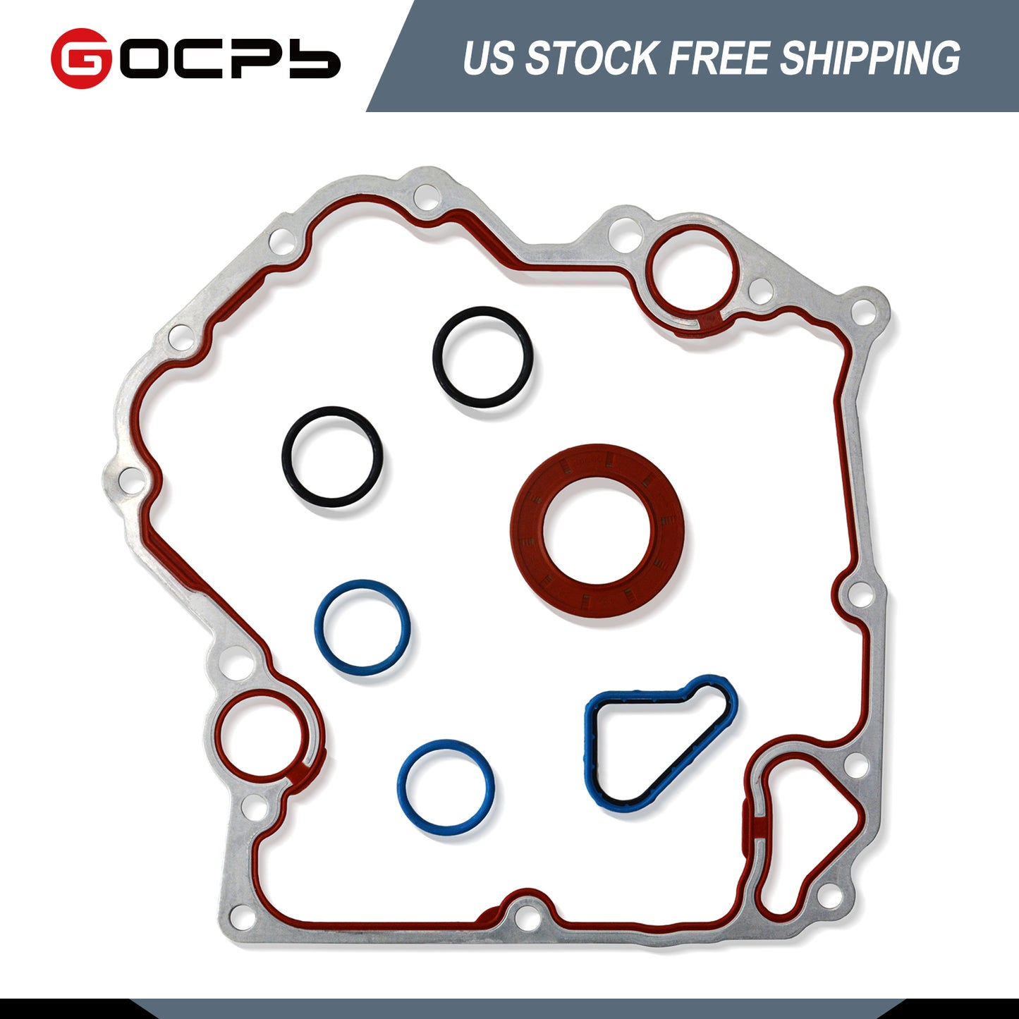 GOCPB Timing Cover Gasket Kit TCS46000 Compatible with Grand Cherokee 4.7L 1999 2000 2001 Compatible with Raider 2006-2007 4.7L Vin N Compatible with Dakota 2004 2005 2006 2007 2008 2009 3.7L Vin K