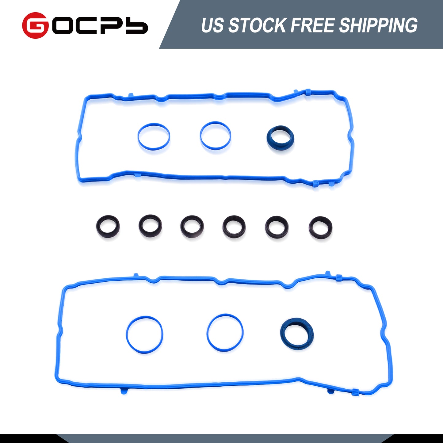 GOCPB Valve Cover Gasket Set Compatible with 3.6L V6 Dodge Journey, Durango, Avenger, Jeep Cherokee, Wrangler, Ram 1500, ProMaster, Chrysler 200, 300 - Replace VS50805R