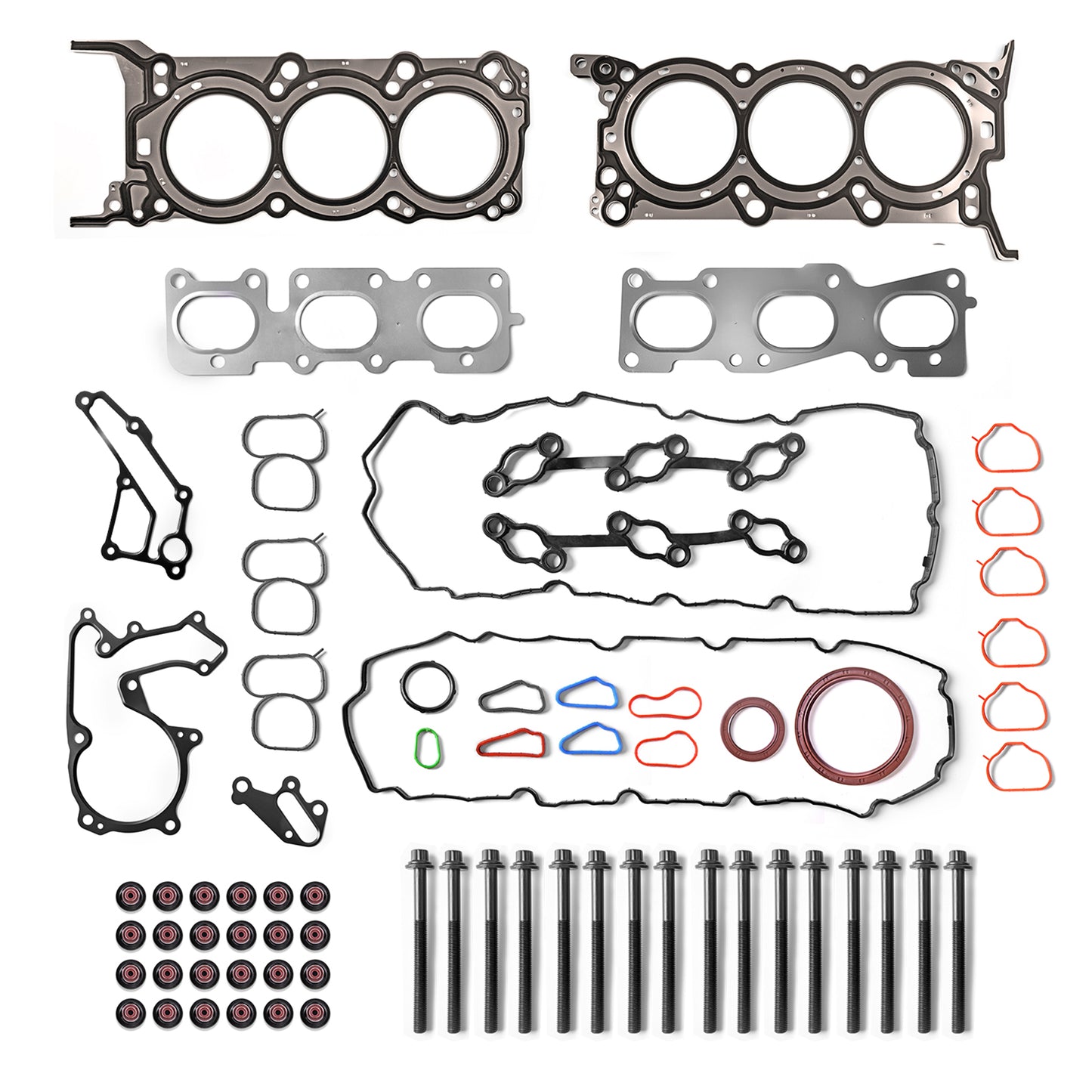 Engine Head Gasket Set Head Bolt Kit Compatible with Kia Sedona Sorento Cadenza 2012 2013 2014 2015 2016 2017 2018 Hyundai Azera Santa Fe 2010-2019 3.3L V6 OE 223113CGA0 23113CGB0 223113L100