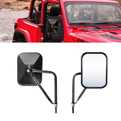 GOCPB Mirrors Doors Off Side View Mirrors Compatible with 1987-2024 Jeep Wrangler CJ YJ TJ JK JL & Unlimited，Quicker Install Door Hinge Mirror for Safe Doors Off Driving