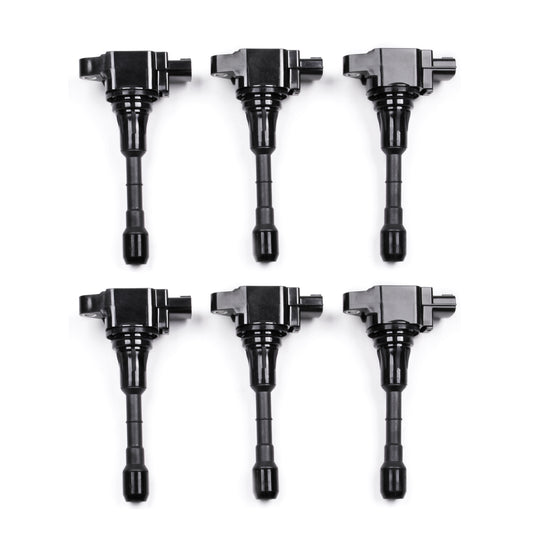 Set of 6 Ignition Coil Pack Compatible with 2008-2019 Niss an 370Z Infiniti EX37 FX37 M37 M56 G37 FX50 Q40 Q50 Q60 Q70 QX50 QX70 3.7 L 5.0 L 5.6 L UF617 22448-EY00A AIC-2809B