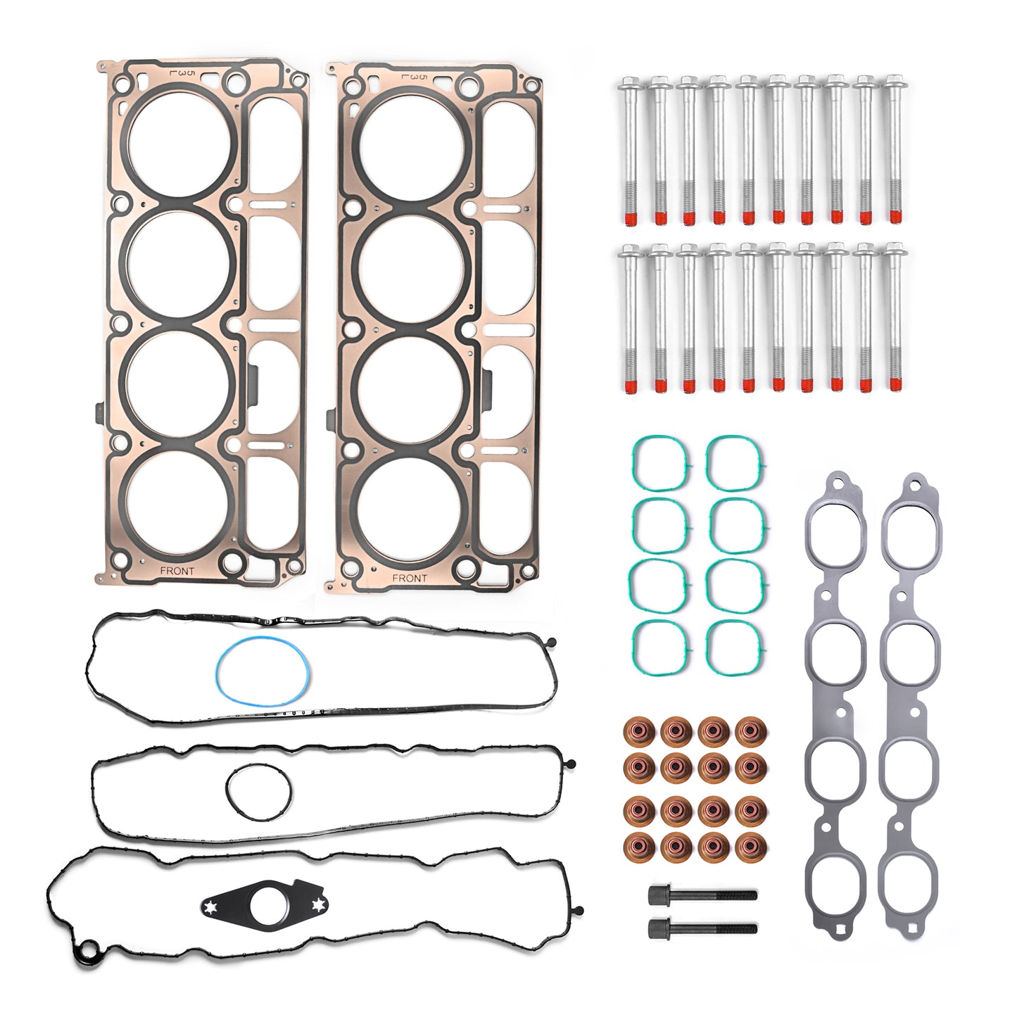 Cylinder Head Gasket Set Kit Bolt Compatible with GMC 2014-2019 Sierra 1500 Chevy Silverado 1500 Tahoe Suburban 2015-2018 GMC Yukon XL 5.3L 5.3 V8 Engine HS26744PT HGS4308 HS54996