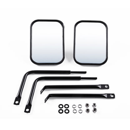 GOCPB Mirrors Doors Off Side View Mirrors Compatible with 1987-2024 Jeep Wrangler CJ YJ TJ JK JL & Unlimited，Quicker Install Door Hinge Mirror for Safe Doors Off Driving