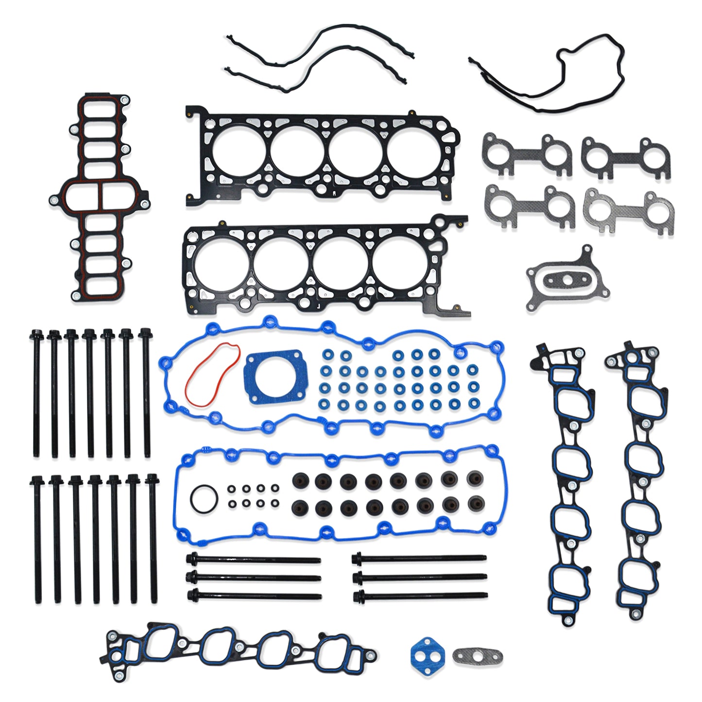 GOCPB Cylinder Head Gasket Set with Head Bolts HS9790PT-15 ES72798 Compatible with Ford Expedition F250 F350 Super Duty 00-04 E350 Super Duty F150 00-03 E150 E250 Econoline 00-02 5.4 L V8