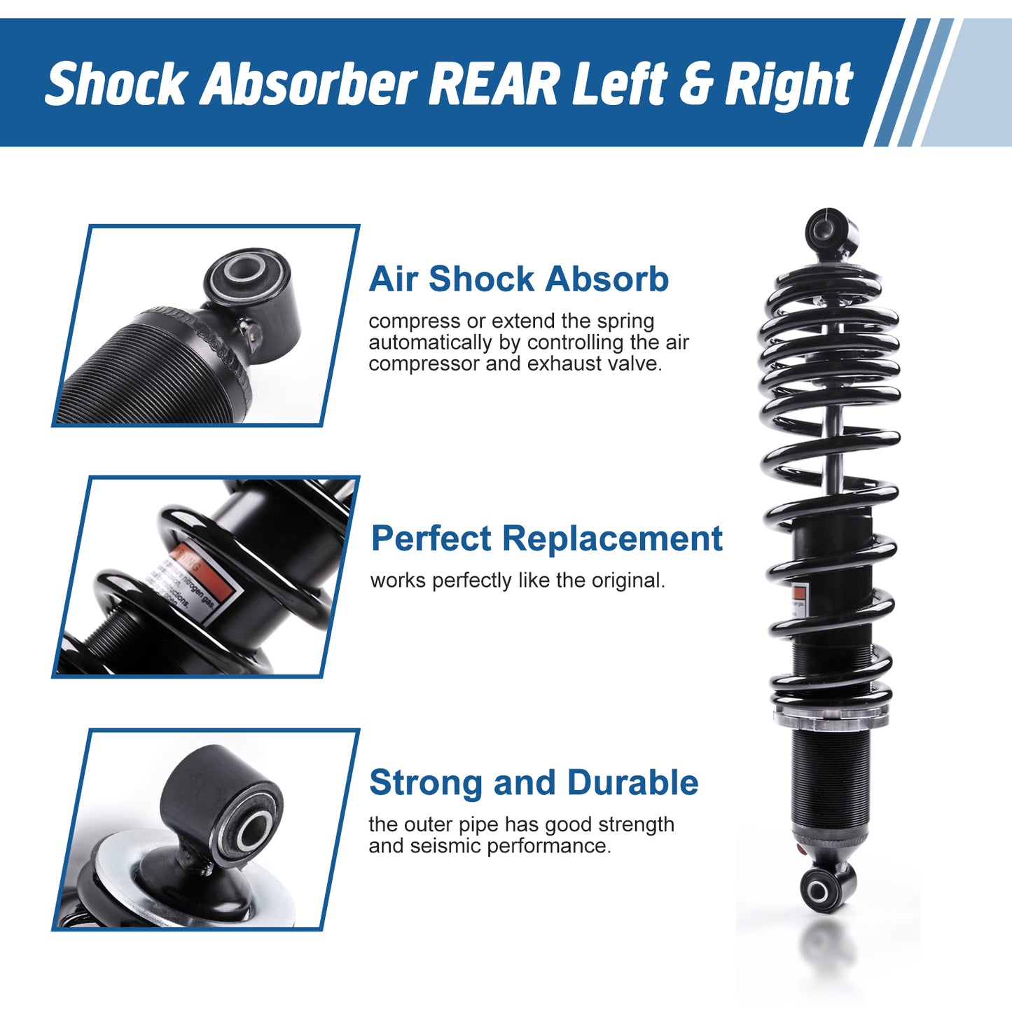 UTV Front Left Right Shock Absorber Compatible with 2016 2017 2018 2019 2020 2021 Honda Pioneer 1000 (SXS1000M) BF and BR Twin Tube Shocks absorber 51400-HL4-A51 52400-HL4-A51 2pcs