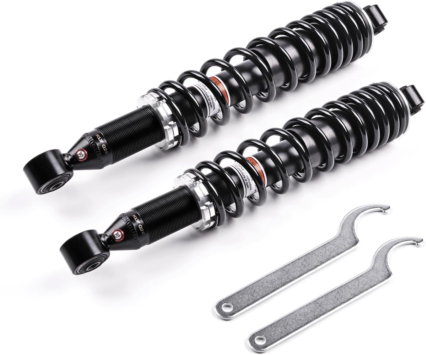 KLV Front Left Right twin tube Shock Absorbers Compatible with 2013 2014 2015 2016 2017 2018 2019 Yamaha Raptor 700 Front Shock Gas Powered Dual Rate 1PE-F3390-00-00 2pcs