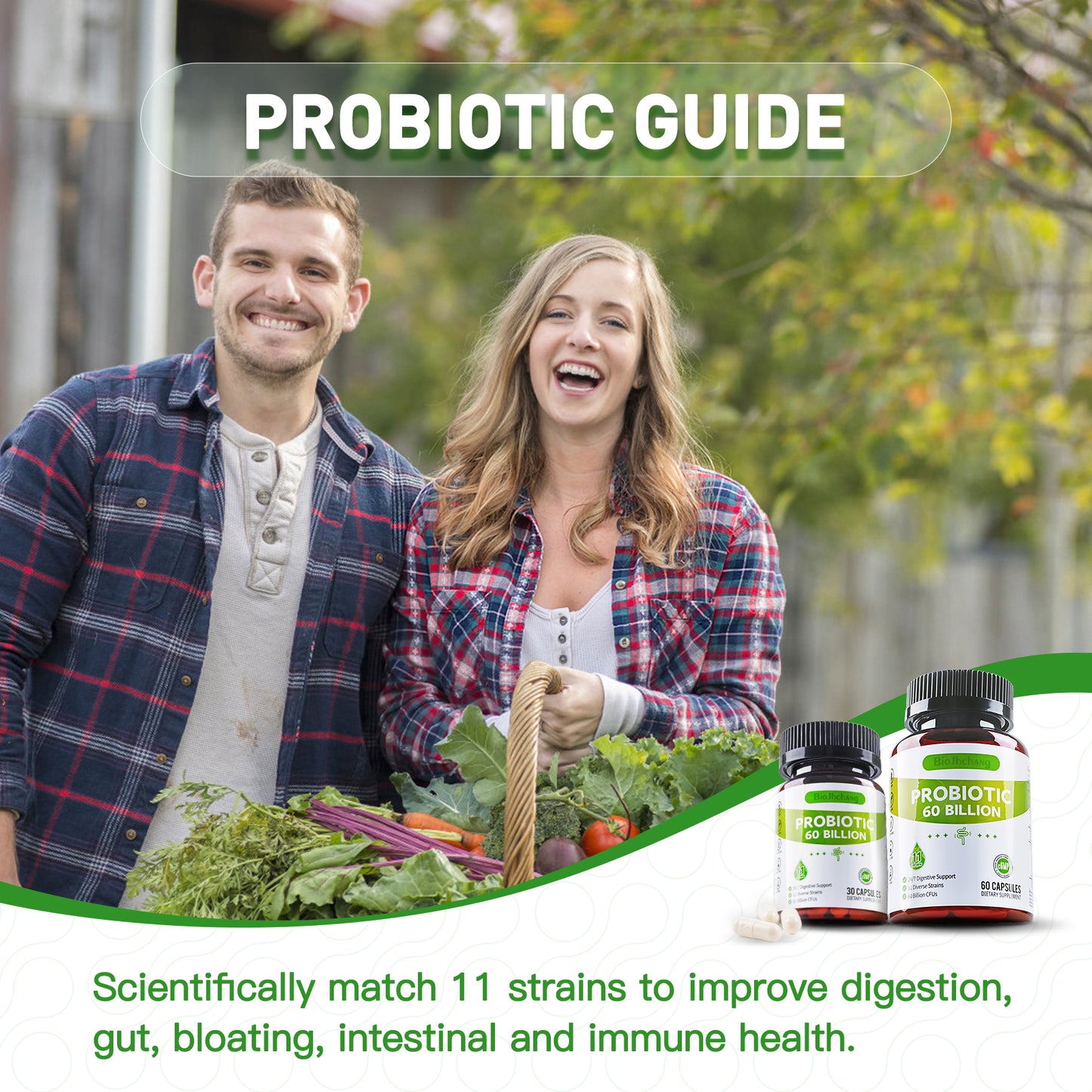 Probiotics 60 Billion CFU,11 Diverse Strains Probiotic Prebiotics for Women & Men, Immune, Digestive & Gut Health Sleep Support Occasional Constipation Diarrhea Gas & Bloating 30 Count