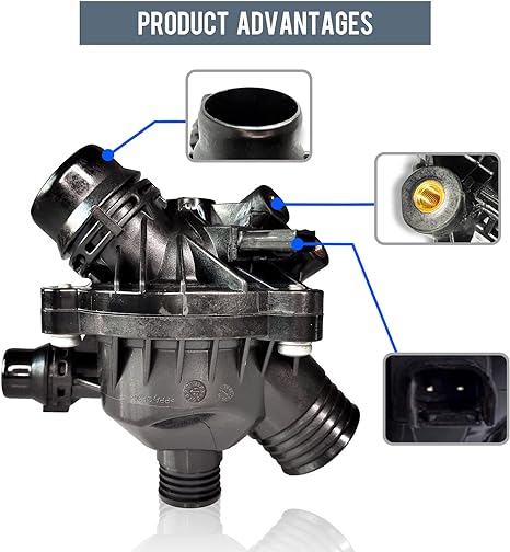 GOCPB 11538648791 Boîtier de thermostat avec capteur de remplacement pour BMW E84 F10 F22 F30 F33 228i 320i 328i 428i 528i X1 X3 X4 X5 Z4 N20 2.0L Remplace 11538635689 11538636595 (N20)