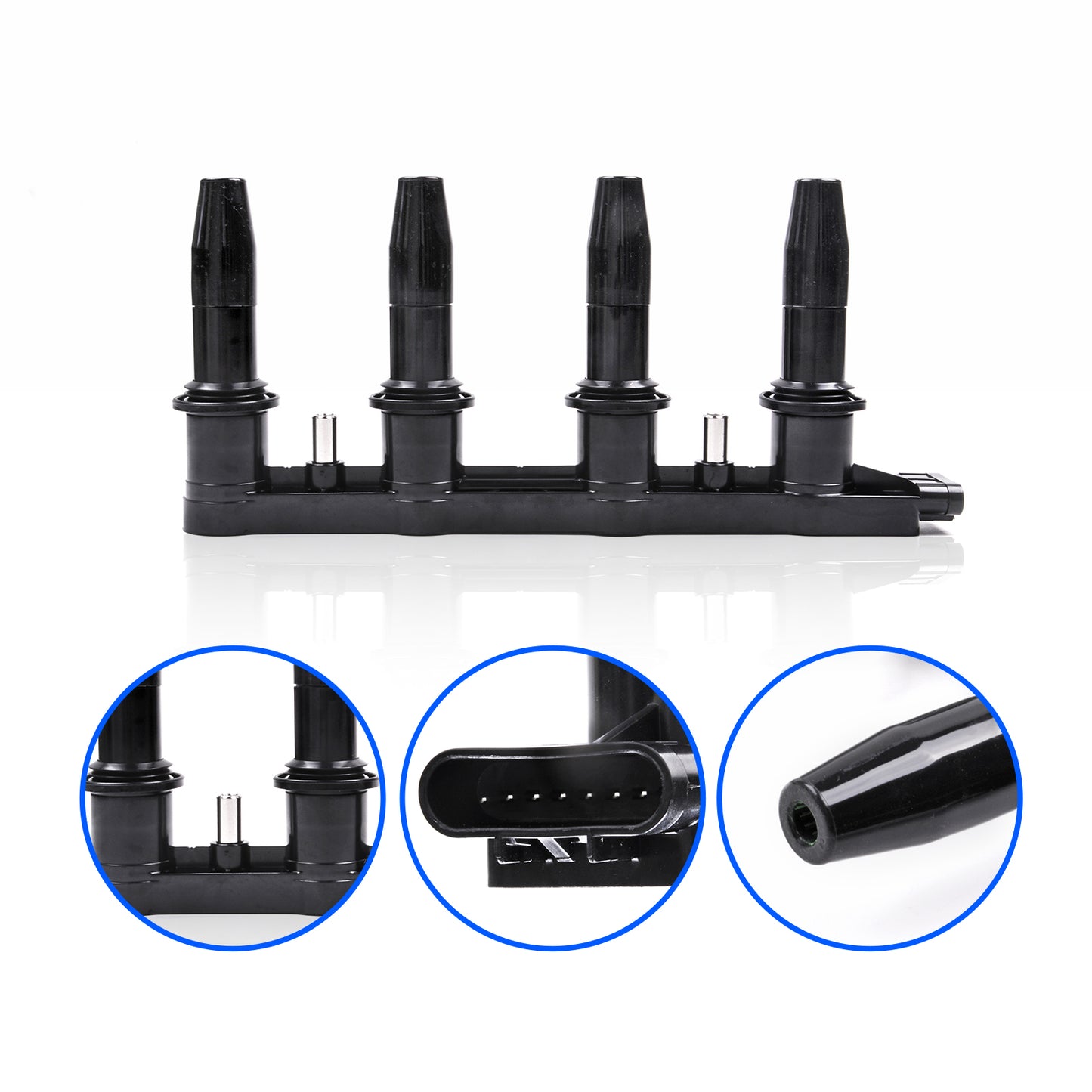 Ignition Coil Pack Compatible with 2007 2008 2009 2010 2011 2012 2013 2014 2015 2016 2017 2018 Chevy Chevrolet Cruze Sonic Aveo Aveo5 Pontiac G3 1.6L 1.8L L4 UF620 25186687 C1646