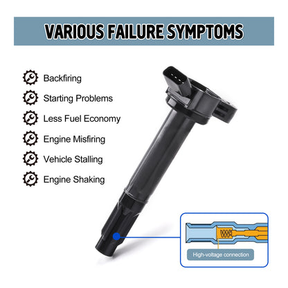 Ignition Coil Set of 6 Compatible with 2005-2016 Toyota Lexus Scion Vehicles 2.7L 3.5L V6 Ignition Coil Pack Fits Camry V6 Avalon Sienna Rav4 and more 90919-A2005 90919-A2007 673-1309
