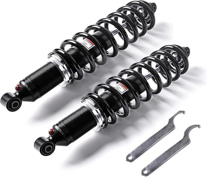 UTV Front Monotube Shocks Compatible with 2009-2016 Polaris Ranger 500/700/800/900 Ranger Crew 800 4X4 6x6 Crew 900 Diesel Ranger XP 700 800 Left/Right Shocks Absorber 7043394 Gas Powered 2pcs