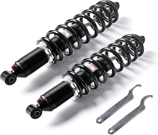 UTV Front Monotube Shocks Compatible with 2009-2016 Polaris Ranger 500/700/800/900 Ranger Crew 800 4X4 6x6 Crew 900 Diesel Ranger XP 700 800 Left/Right Shocks Absorber 7043394 Gas Powered 2pcs