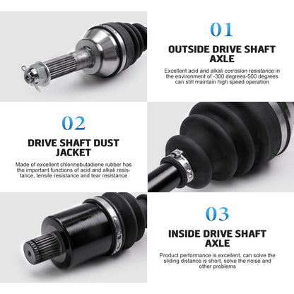 KLV Rear Left Right Drive Shaft CV Axle Compatible with 2003 2004 2005 Polaris Sportsman 400 500 600 700 800 MV7 Rear CV Axle 1380240 1380197