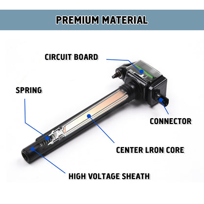 Ignition Coil Pack Set of 4 Compatible with 2014-2020 Chrysler Dodge Fiat Jeep and Ram 2.4 L Engines 200 Dart 500X Cherokee Compass Renegade ProMaster City Replaces ‎UF754 UF751 68242286AA