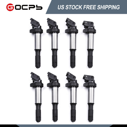 Set of 8 Ignition Coil Pack Compatible with 2001-2010 BMW 325i 330i 525i 545i 550i 650i 750i Alpine B7 M3 X3 X5 Z3 Z4 3.0L 3.2 L 4.4 L 4.8 L L6 V8 V12 UF522 C1404 UF515 5C1401