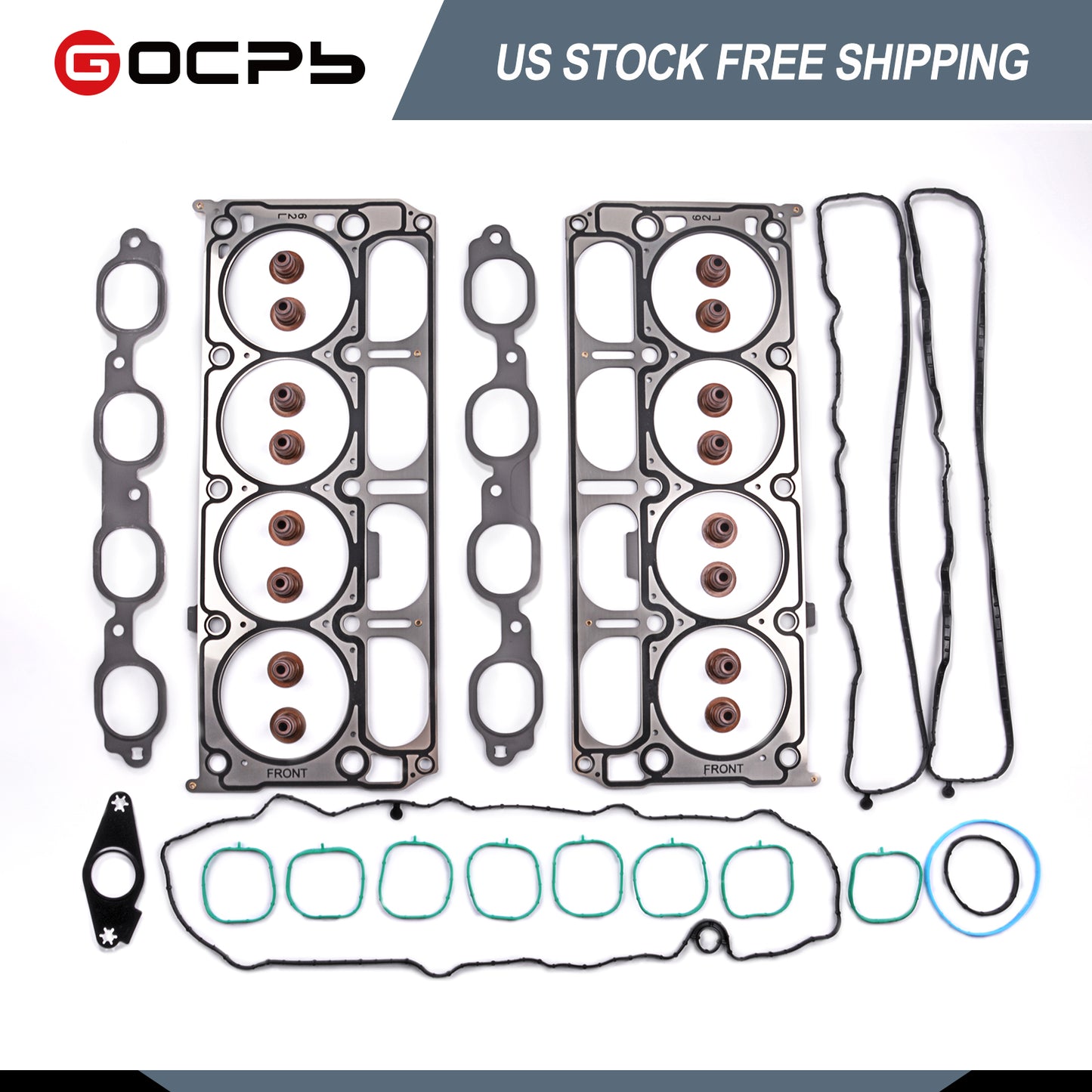 Head Gasket Kit Compatible with 2014 2015 2016 2017 2018 2019 2020 2021 Chevy Corvette Silverado 1500 Camaro Suburban Tahoe GMC Sierra 1500 Yukon Yukon XL 6.2 L V8 OHV HGS3244 12657969 12700877