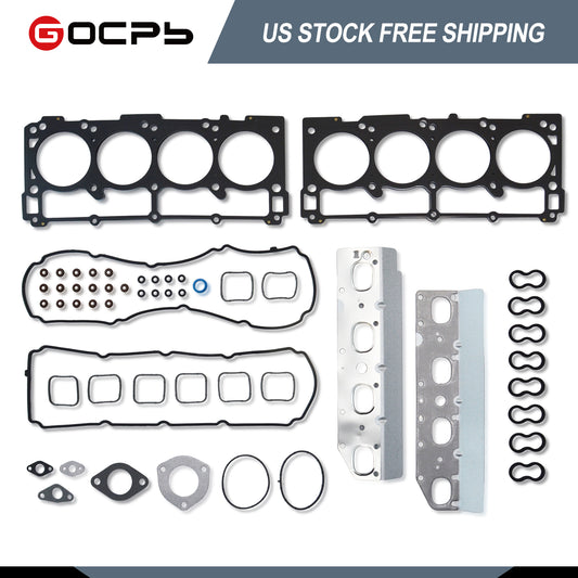 GOCPB HGS1163 MLS Jeu de joints de culasse pour 2009-2015 / Chrysler, Dodge, Ram / 1500, 2500, 300, 3500, Aspen, Challenger, Charger, Commander, Durango, Grand Cherokee, Ram 3500/5,7 L / OHV / V8 / 16 V 