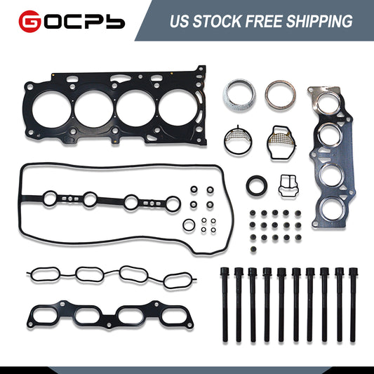 GOCPB MLS Head Gasket Set with Bolts HS26232PT ES71183, Engine Cylinder Gasket Compatible with Toyota Camry Highlander Rav4 Solara 2001 2002 2003 2004 2005 2006 for Scion TC 2.4L L4 DOHC 2AZFE