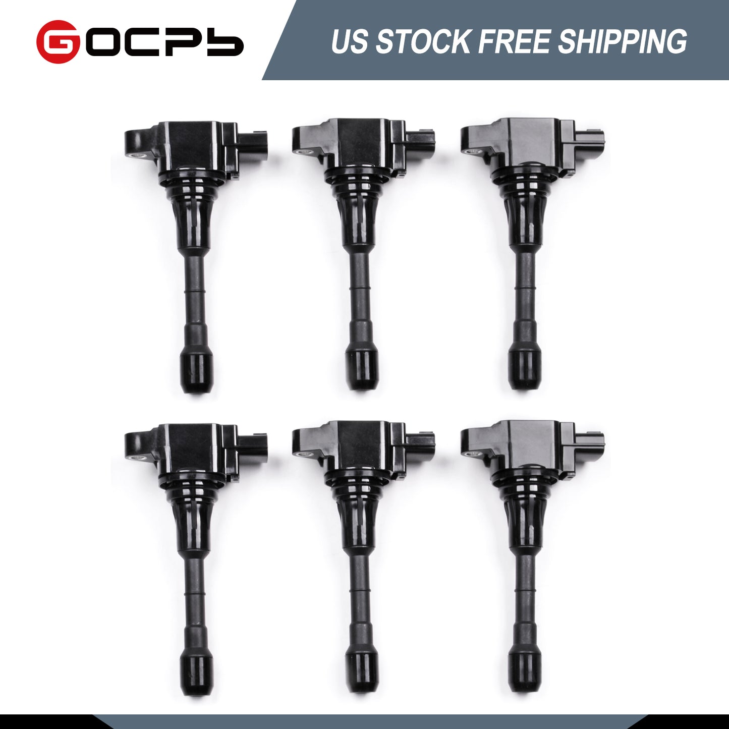 Set of 6 Ignition Coil Pack Compatible with 2008-2019 Niss an 370Z Infiniti EX37 FX37 M37 M56 G37 FX50 Q40 Q50 Q60 Q70 QX50 QX70 3.7 L 5.0 L 5.6 L UF617 22448-EY00A AIC-2809B