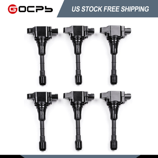 Set of 6 Ignition Coil Pack Compatible with 2008-2019 Niss an 370Z Infiniti EX37 FX37 M37 M56 G37 FX50 Q40 Q50 Q60 Q70 QX50 QX70 3.7 L 5.0 L 5.6 L UF617 22448-EY00A AIC-2809B