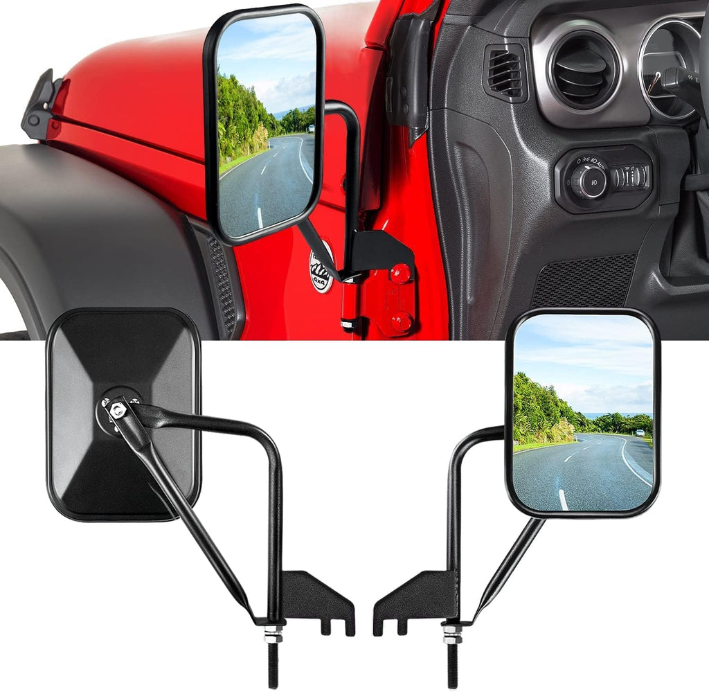 GOCPB for Jeep Mirrors Doors Off, Side Mirrors with Doors Off Compatible with Jeep Wrangler JL 2019-2021, Easy to Install and More Fixed for Jeep Mirrors, Help Us Wider View and Safe Driving