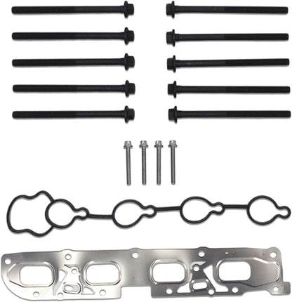 GOCPB Kit de joints de culasse, boulons de culasse, kit de remplacement de moteur pour Equinox Malibu Lacrosse Verano Terrain 2010 2011 2012 2013 2,4 L 2384 cc 145 cid L4 DOHC HS26517PT 